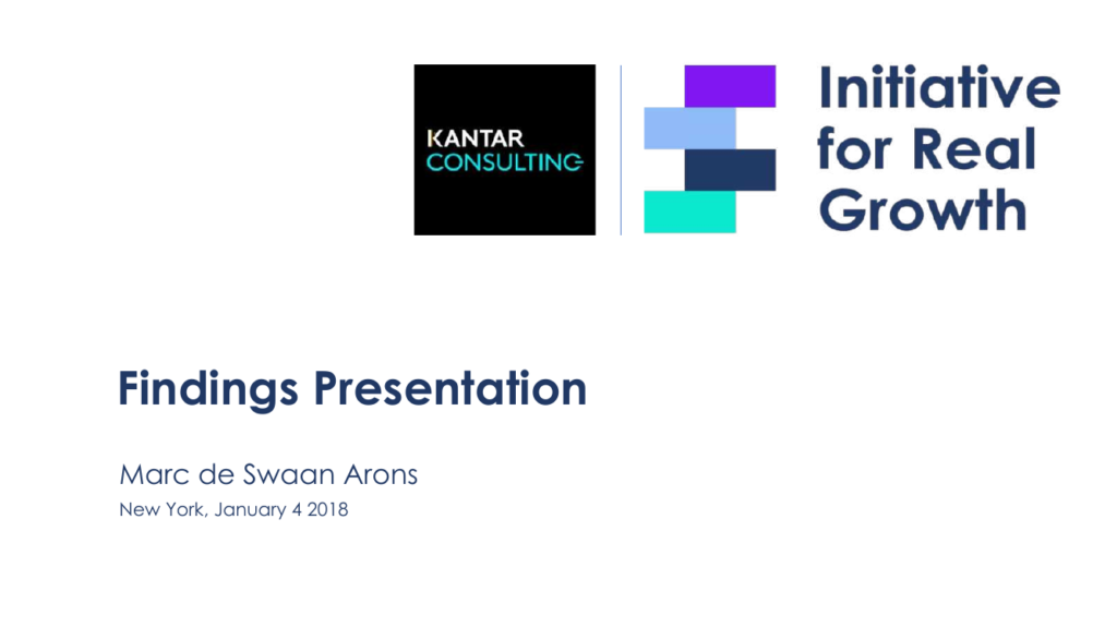 Cover of The First Findings Presentation