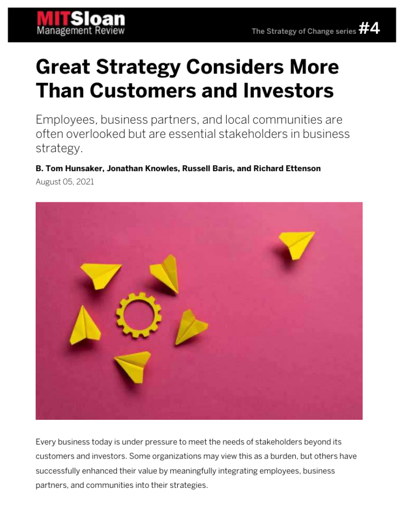 Cover of Strategy Beyond Customers and Investors