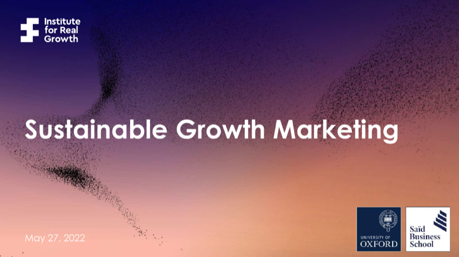 Cover of Marketing Driving Sustainable Growth