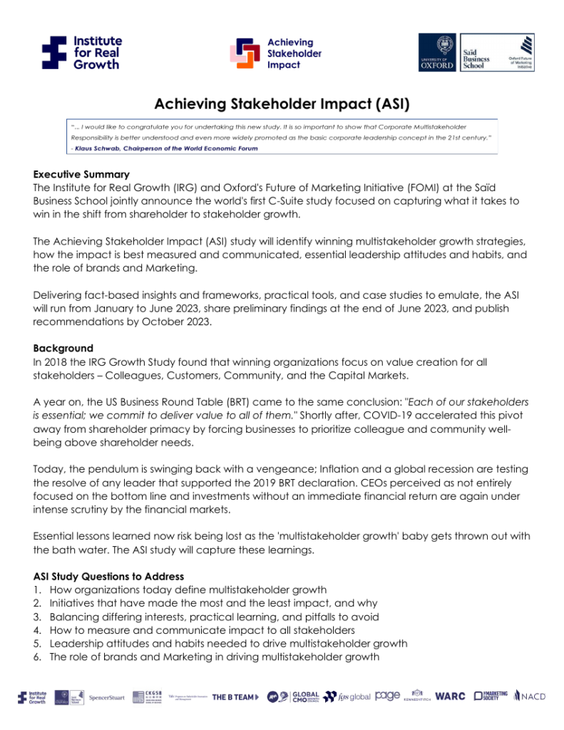 Cover of Who Contributed to Achieving Stakeholder Impact