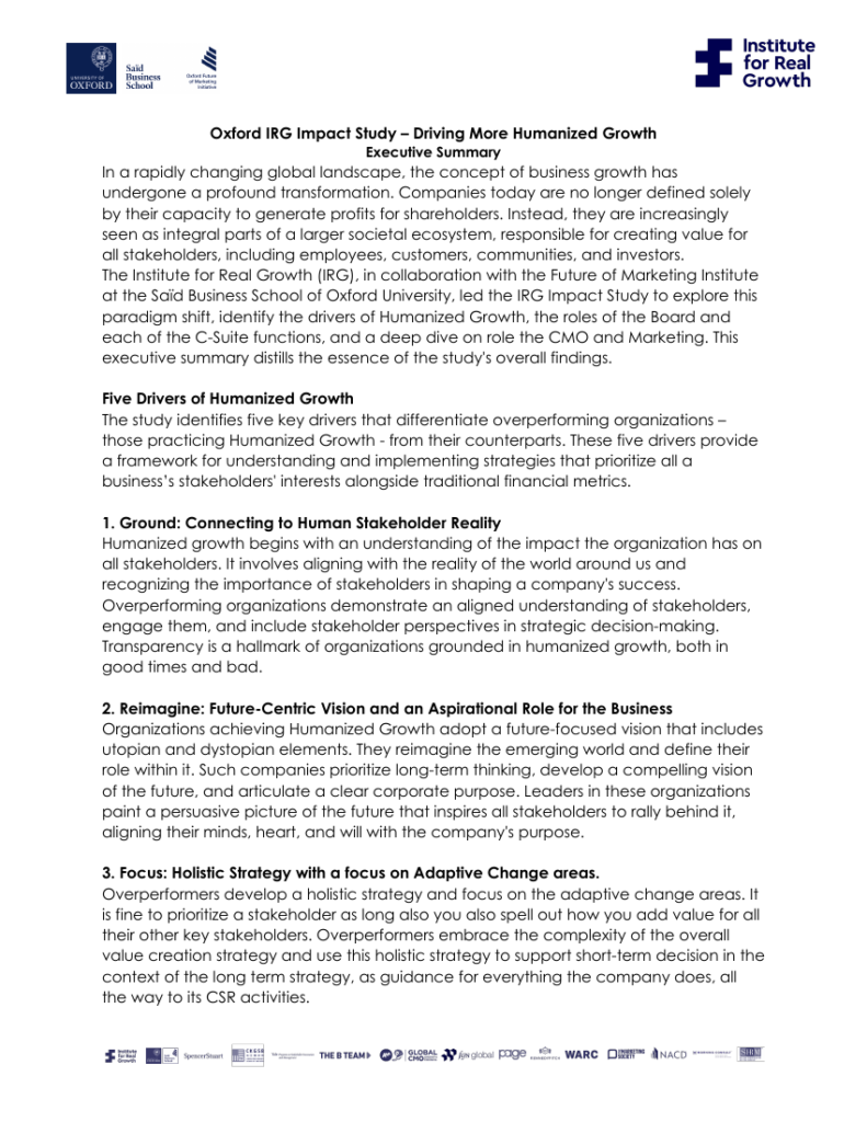 Cover of Five Drivers of Humanized Growth