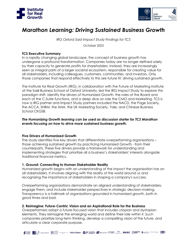 Cover of Marathon Learning: Driving Sustained Business Growth