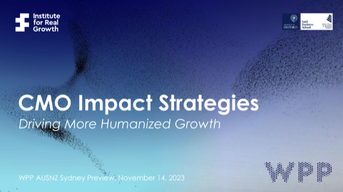 Cover of Five Drivers of Humanized Growth, Previewed in Sydney