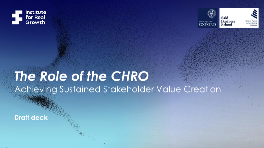 Cover of The CHRO's Role in Sustained Stakeholder Value