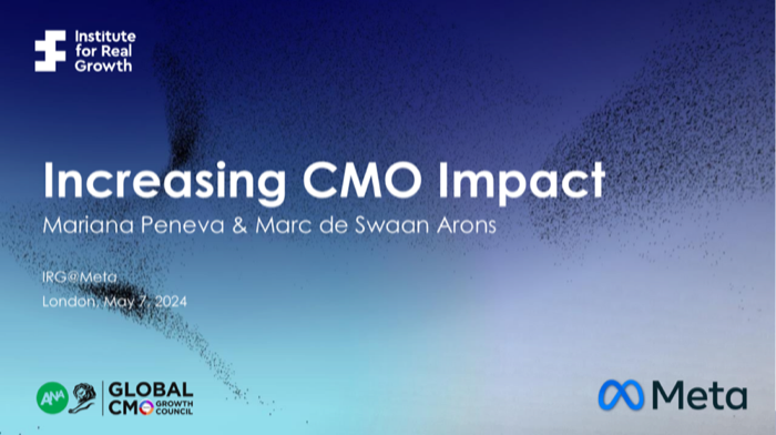 Cover of Increasing CMO Impact, Presented at Meta