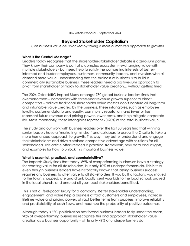 Cover of Beyond Stakeholder Capitalism
